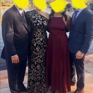 Satin Burgundy bridesmaid dress